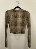 Long-Sleeve Cropped Top