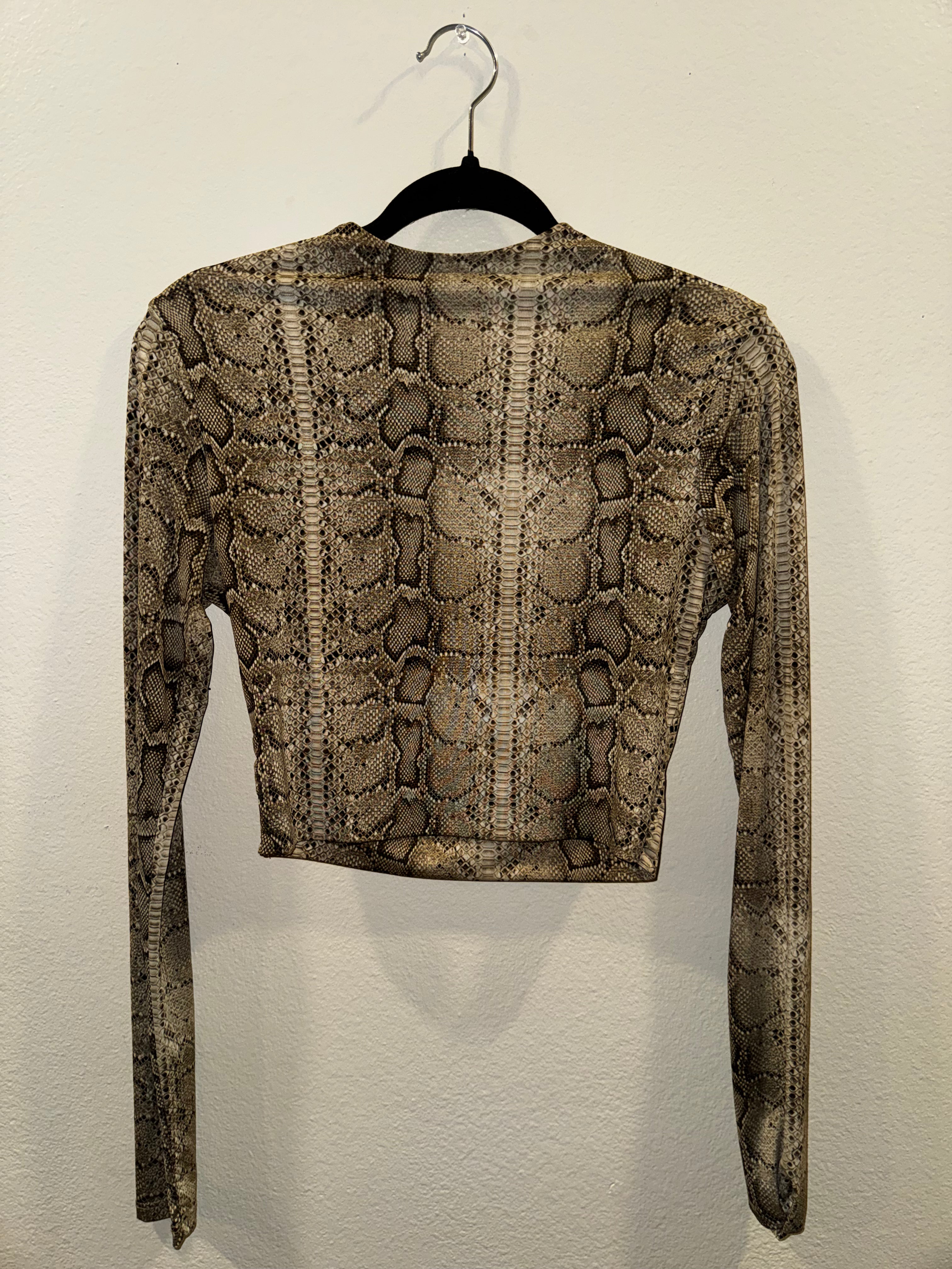 Long-Sleeve Cropped Top