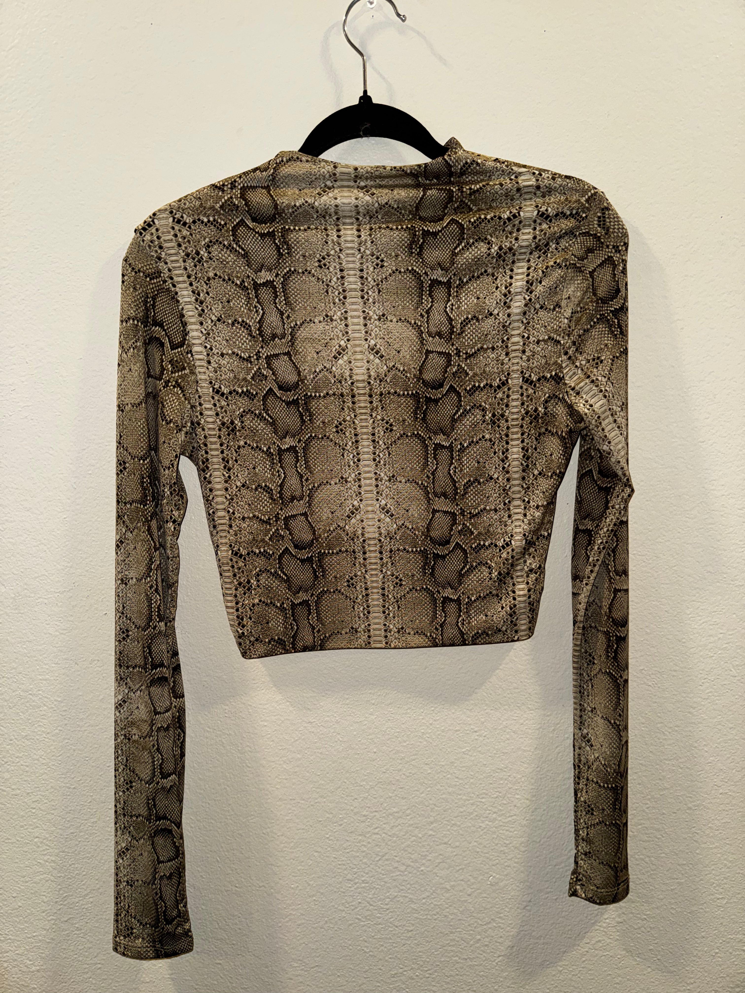 Long-Sleeve Cropped Top